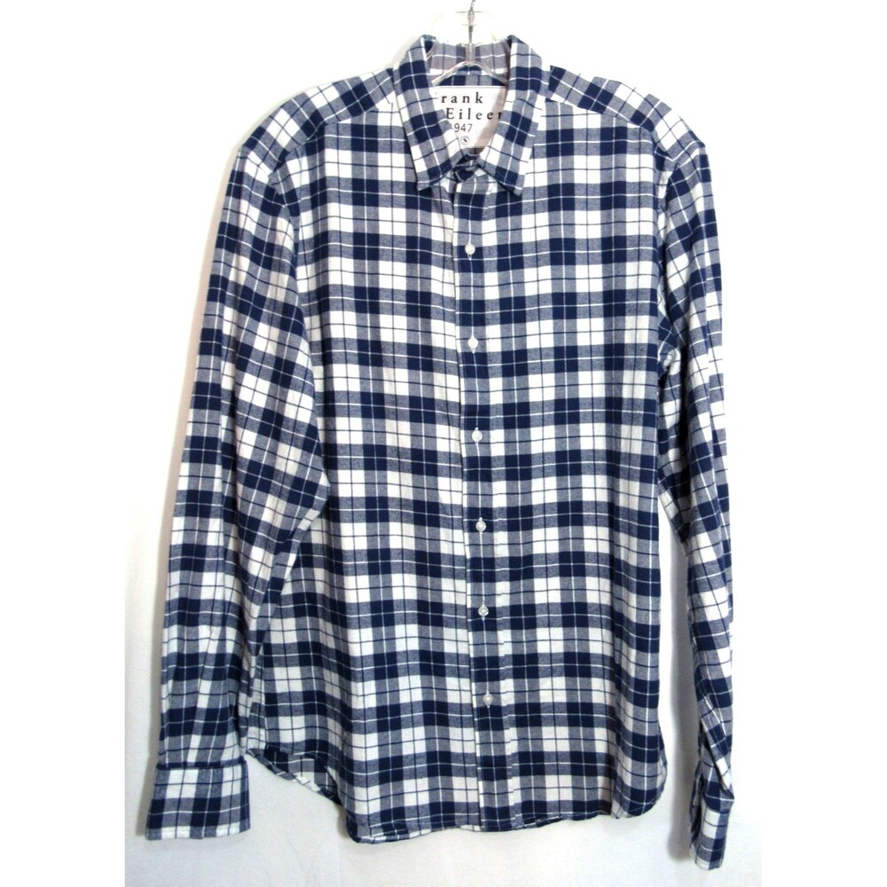 Frank & Eileen Finbar Blue Plaid Flannel Long Sleeve Shirt Size Small NWOT